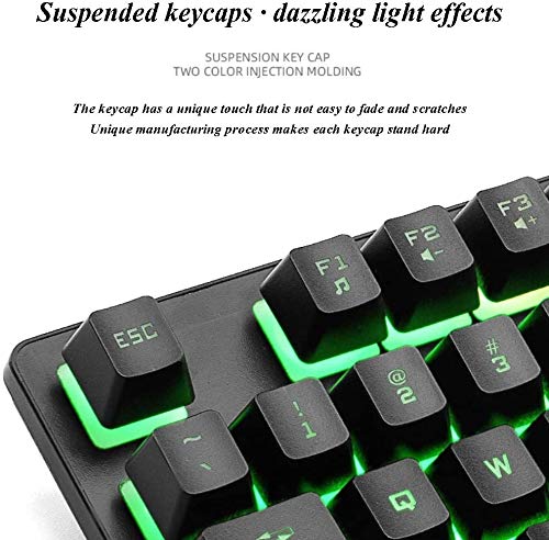 FEDRUI Gaming Keyboard, Mechanical Keyboard, Waterproof Gaming Keyboard Ergonomic Keyboard for Office Typing