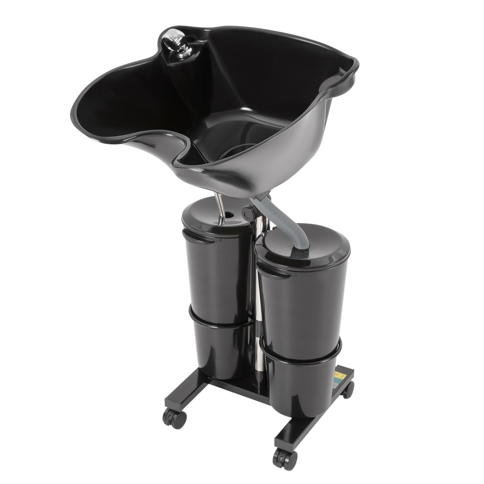 CNCEST Shampoo Bowl Shampoo Unit with Electric Pump,with 2x6.6Gal Bucket and Drain Hoses,38.18-52.36" Height Adjustable,Tilt Adjustable,9" Deep Basin,Barber and Hair Salon Accessories(New upgrade)