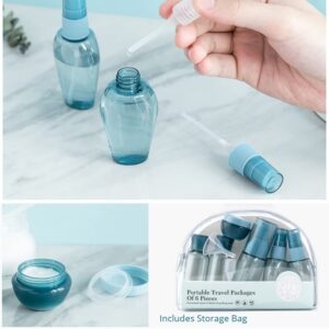 Travel Bottles for Toiletries Containers,9 PCS Leak Proof Squeezable Refillable Travel Accessories Conditioner Bottles for Airplane Travel Essentials Vacation Cruise Accessories Must Haves