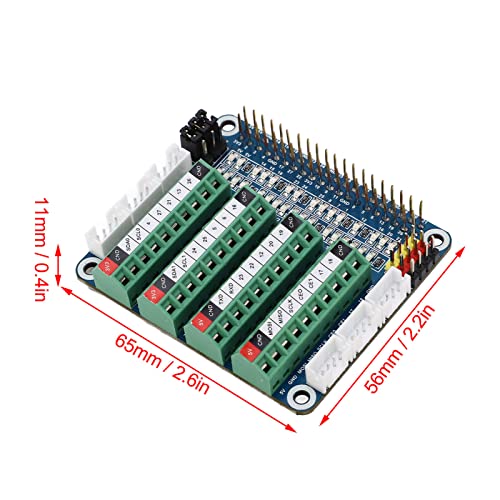 Sensor Expansion Board, ADDA Chip LED GPIO IO Port Terminal Block Development Board Clear Identification for 4B 3B CM4