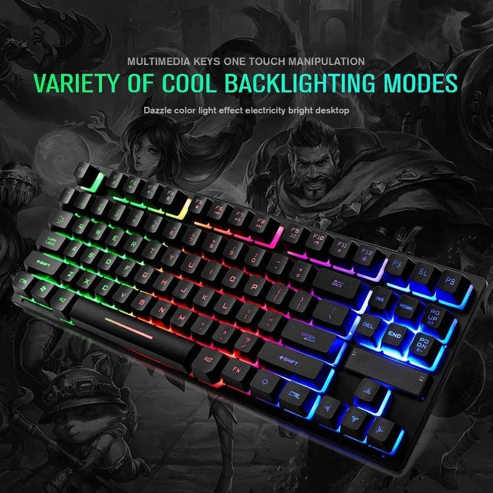 FEDRUI Gaming Keyboard, Mechanical Keyboard, Waterproof Gaming Keyboard Ergonomic Keyboard for Office Typing