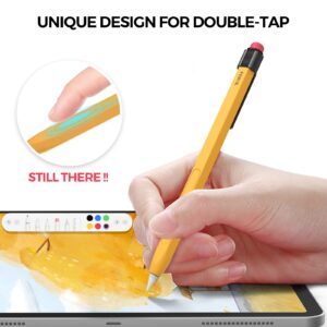 TRONWIN Apple Pencil Pro Case for Apple Pencil 2nd Generation Sleeve Silicone Cover Perfect Grip Skin Classic Design with Sturdy Clip Compatible with Apple Pencil 2nd gen (Classic)