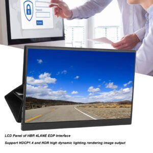 GOWENIC Portable Monitor, 17.3 Inch 1080P FHD USB C Laptop Monitor Computer Display with Protective Case Built in Speaker, for Mobile Phone Computer