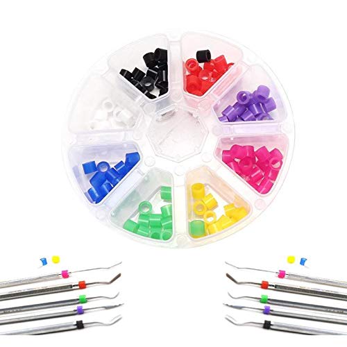 TEPTOARCH 160pcs/box Dental Coloring Code Ring Identification Circle Instrument Autoclavable Plastic Orthodontic Tools