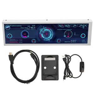 Computer Temp Monitor, 8.8in IPS 1920x480 60Hz PC Sensor Panel Display Multifunction for Desktop