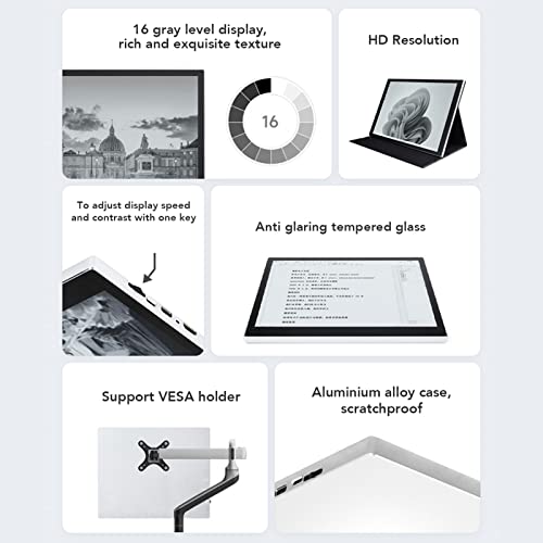 E Paper Monitor, Ink Display Support VESA Interface Multiple Modes 100-240V for Computer (US Plug)