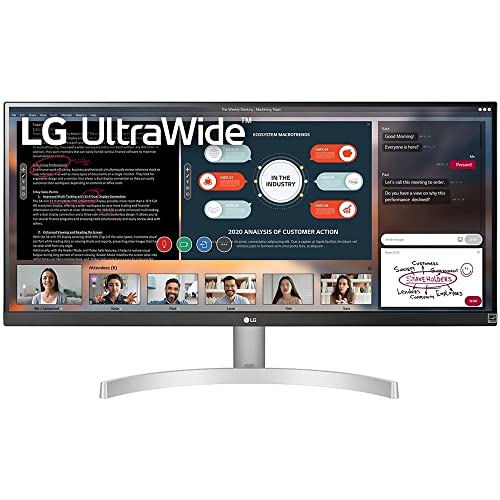 LG 29WN600-W 29" UW-FHD (2560x1080) 75Hz 5ms IPS FreeSync Monitor, White (Renewed)