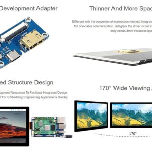 7inch 1024x600 IPS Integrated Display Supports Raspberry Pi 4B/3B+/3B/2B/B+/A+/Zero/Zero W/WH/Zero 2W and Jetson Nano and Windows PC with Acce Cables (No Touch) @XYGStudy (70H-1024600-IPS-B)