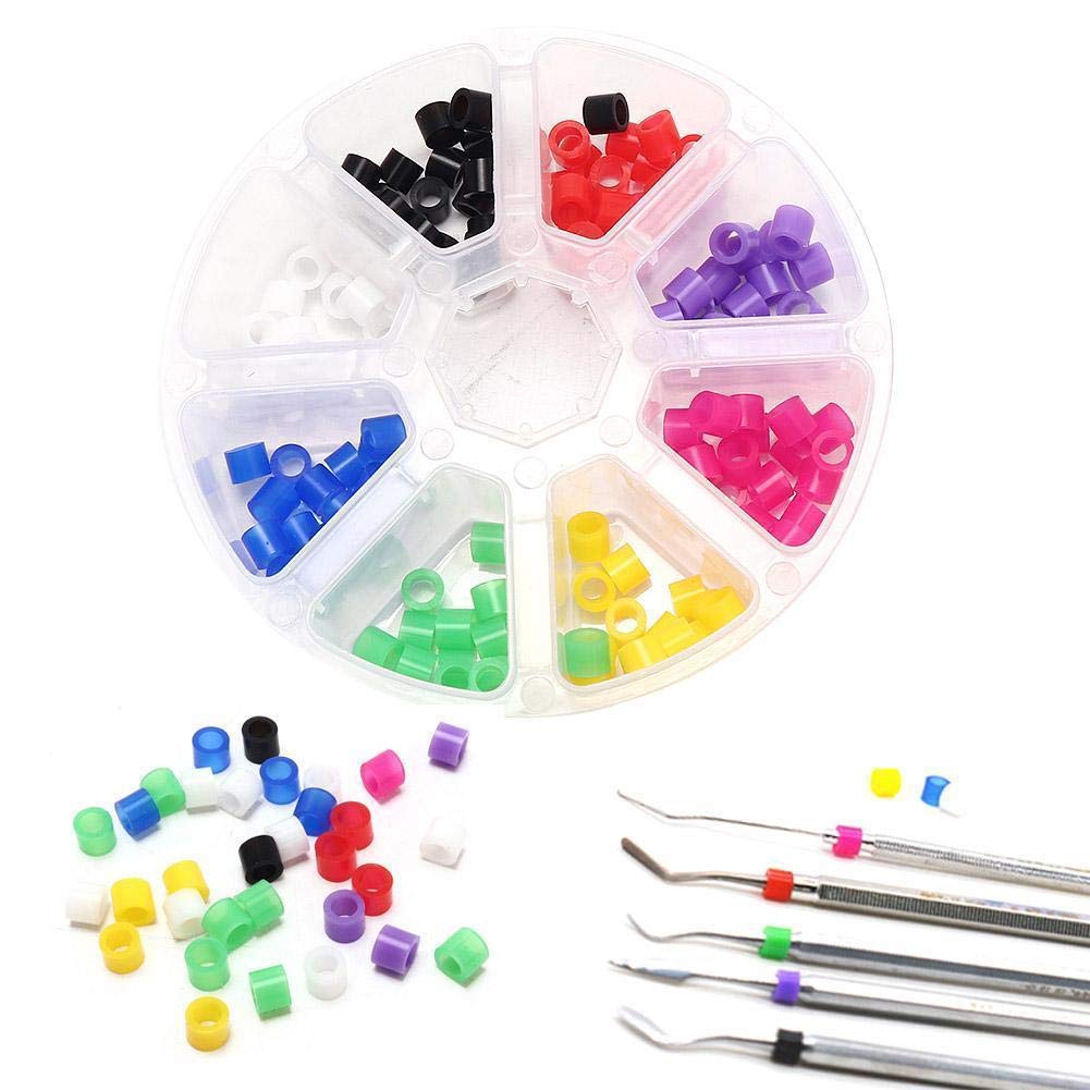 TEPTOARCH 160pcs/box Dental Coloring Code Ring Identification Circle Instrument Autoclavable Plastic Orthodontic Tools