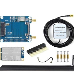 NGW-1set SX1303 915M LoRaWAN Gateway HAT Compatible with Raspberry Pi with L76K Module Standard Mini-PCIe Socket, Long Range Transmission, Large Capacity, Multi-Band Support