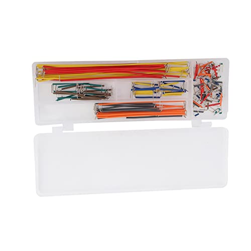 FECAMOS Complete Breadboard Jumper Wires Set, Convenient Different Length Jumper Cable Wire Kit Box Practical Jumper Wires with Useful Storage Box for DIY Shield