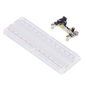 Breadboard Kit 12V, 830 Tie Points Breadboard Kit Multipurpose Female USB Socket with Power Supply for Programming DIY Projects