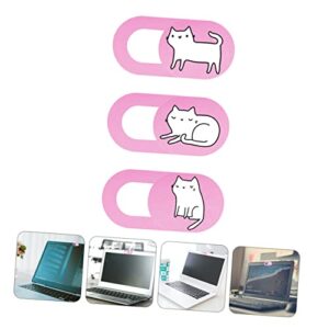 SOLUSTRE 3pcs Camera Cover Slider Cell Phones Computers Laptops Computer Camera Cover Webcam Camera Cover Tablet Camera Cover Laptop Camera Slide Blocker Phone Slide Blocker Pink Protector