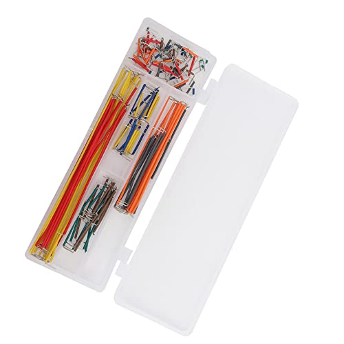 FECAMOS Complete Breadboard Jumper Wires Set, Convenient Different Length Jumper Cable Wire Kit Box Practical Jumper Wires with Useful Storage Box for DIY Shield