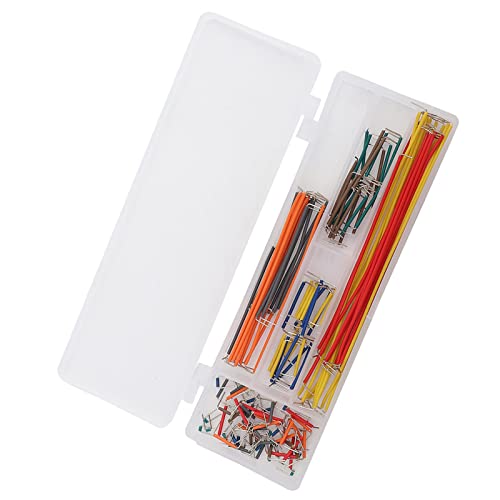 FECAMOS Complete Breadboard Jumper Wires Set, Convenient Different Length Jumper Cable Wire Kit Box Practical Jumper Wires with Useful Storage Box for DIY Shield