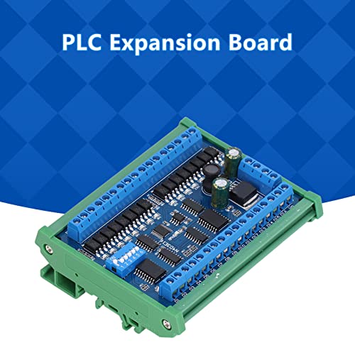 16 Input 16 Output Expansion Board, Power Supply Control Module Less Interference Compact Size DIN35 and C45 Rail Mount for Smart Home for Surveillance System(with Casing)