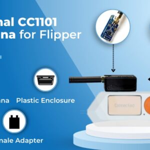 K0R41 External CC1101 Antenna for Flipper Zero - SubGhz GPIO Board Attachment Accessory Black K0R41-CCV2