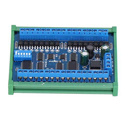 16 Input 16 Output Expansion Board, Power Supply Control Module Less Interference Compact Size DIN35 and C45 Rail Mount for Smart Home for Surveillance System(with Casing)