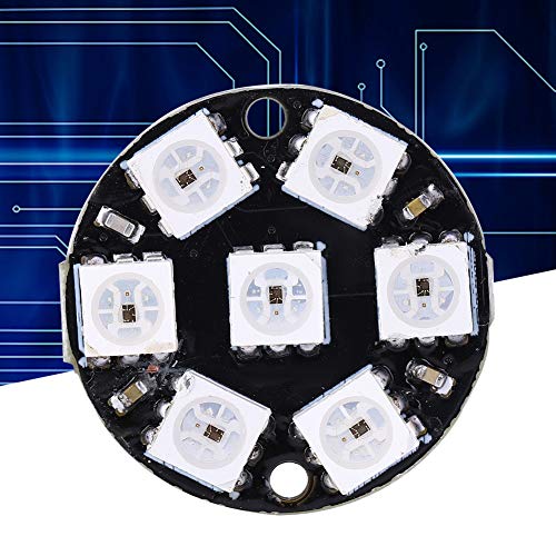 Syrisora 10Pcs LED Driver Development Board Round Built in Color Light Cjmcu 7 Bit WS2812 5050 RGB