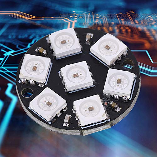 Syrisora 10Pcs LED Driver Development Board Round Built in Color Light Cjmcu 7 Bit WS2812 5050 RGB