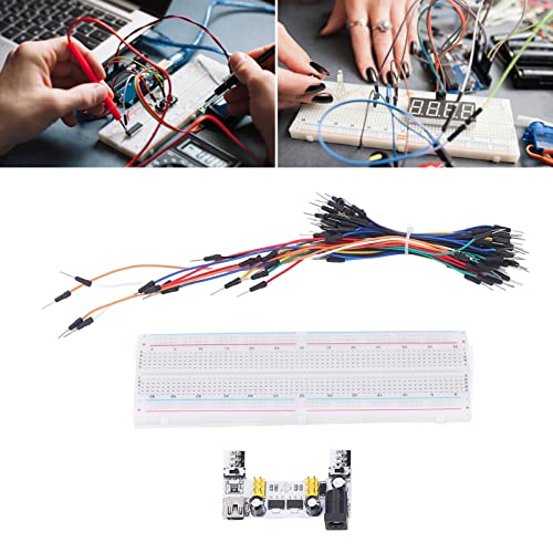 Breadboard Kit 12V, 830 Tie Points Breadboard Kit Multipurpose Female USB Socket with Power Supply for Programming DIY Projects