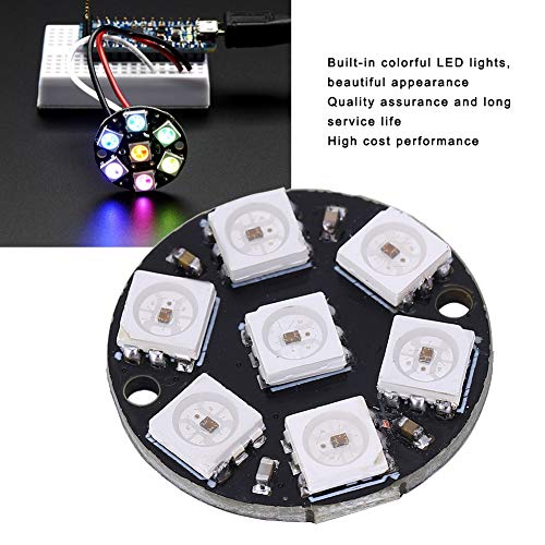 Syrisora 10Pcs LED Driver Development Board Round Built in Color Light Cjmcu 7 Bit WS2812 5050 RGB