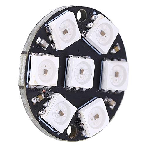 Syrisora 10Pcs LED Driver Development Board Round Built in Color Light Cjmcu 7 Bit WS2812 5050 RGB