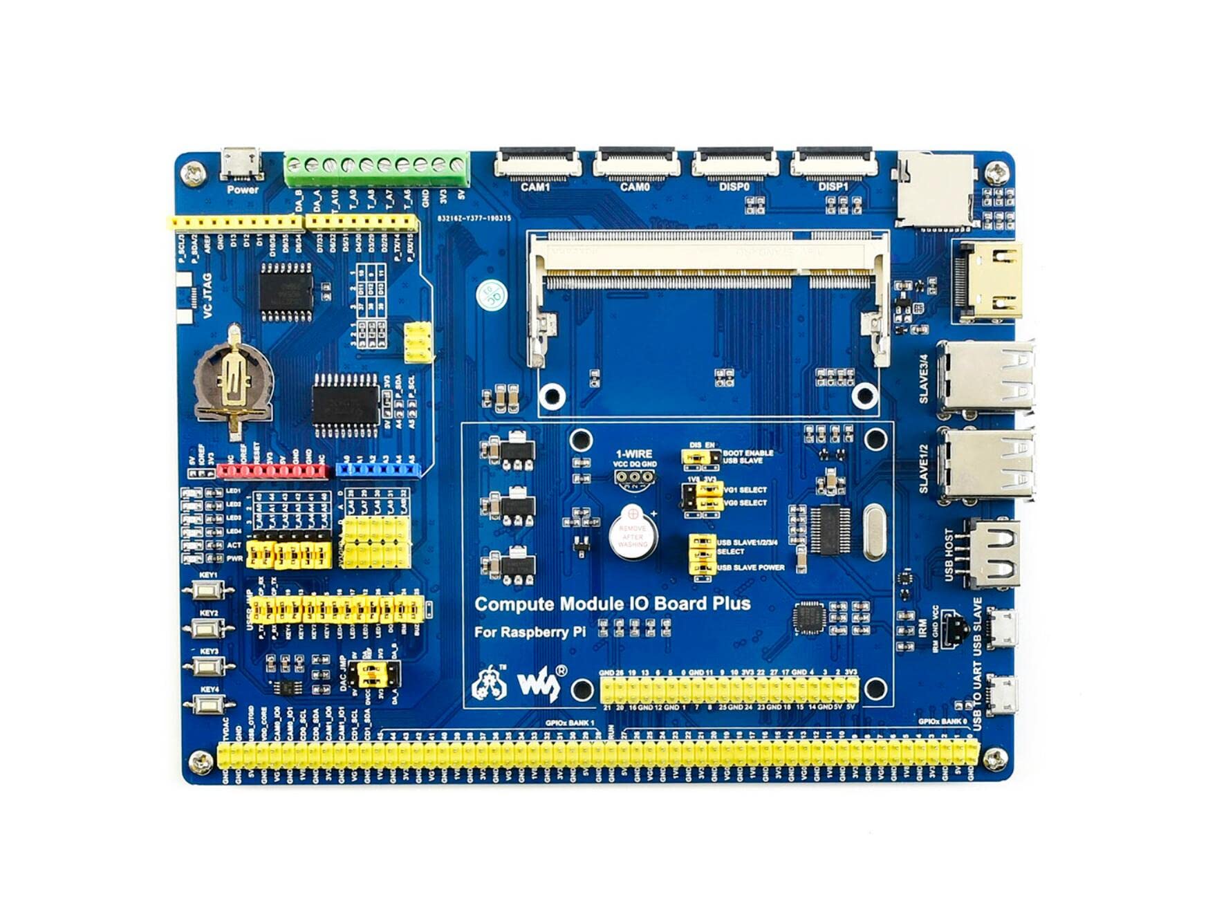 NGW-1pc Compute Module IO Board Plus Development Composite Breakout Board for Developing with Raspberry Pi CM3 CM3L