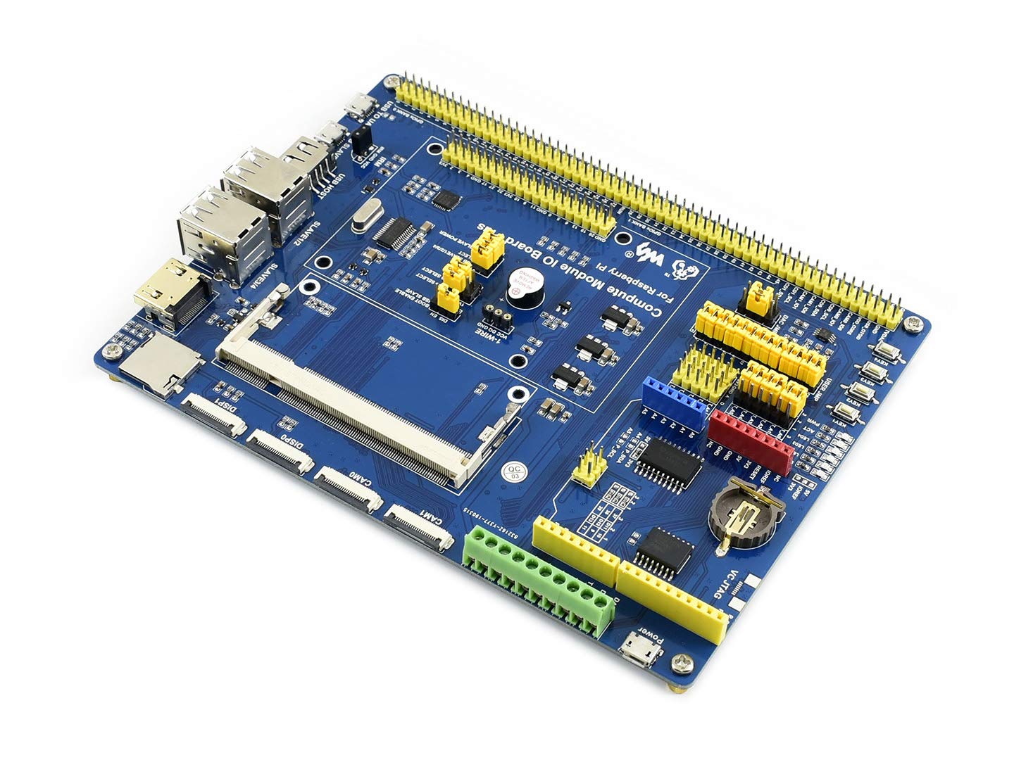 NGW-1pc Compute Module IO Board Plus Development Composite Breakout Board for Developing with Raspberry Pi CM3 CM3L