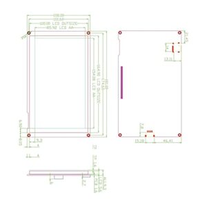 Rosvola HMI Display LCD Display Module 8 GPIO 7 Inch 512KB SRAM for Industry