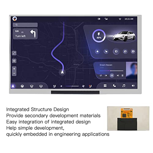 BOTEGRA PC Display Components, System Compatible 170 Degree Viewing Angle Power Saving 7 Inch IPS Display 40PIN FPC Interface Backlight HD Thin for Smart Home