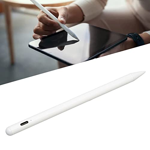 Naroote Touch Screen Pen, Tablet Stylus High Accuracy Palm Rejection with LED Indicator for Drawing for Kids (White)