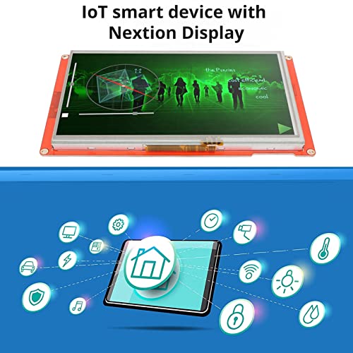 Rosvola HMI Display LCD Display Module 8 GPIO 7 Inch 512KB SRAM for Industry