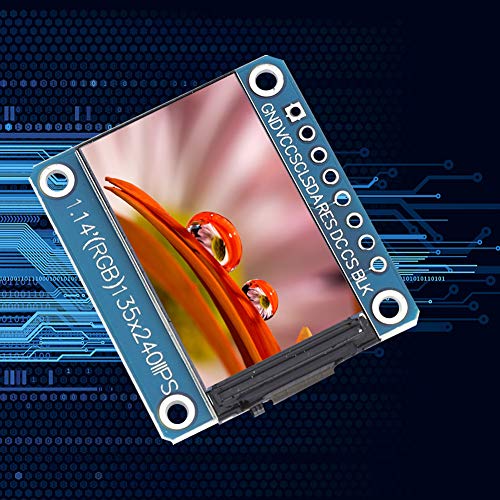 KUIDAMOS TFT Display Screen Module, 8P 4-Wire SPI Interface 135x240 28 x 31.4mm Screen Module 1.14 Inches 1.1 X 1.2in DIY Circuit