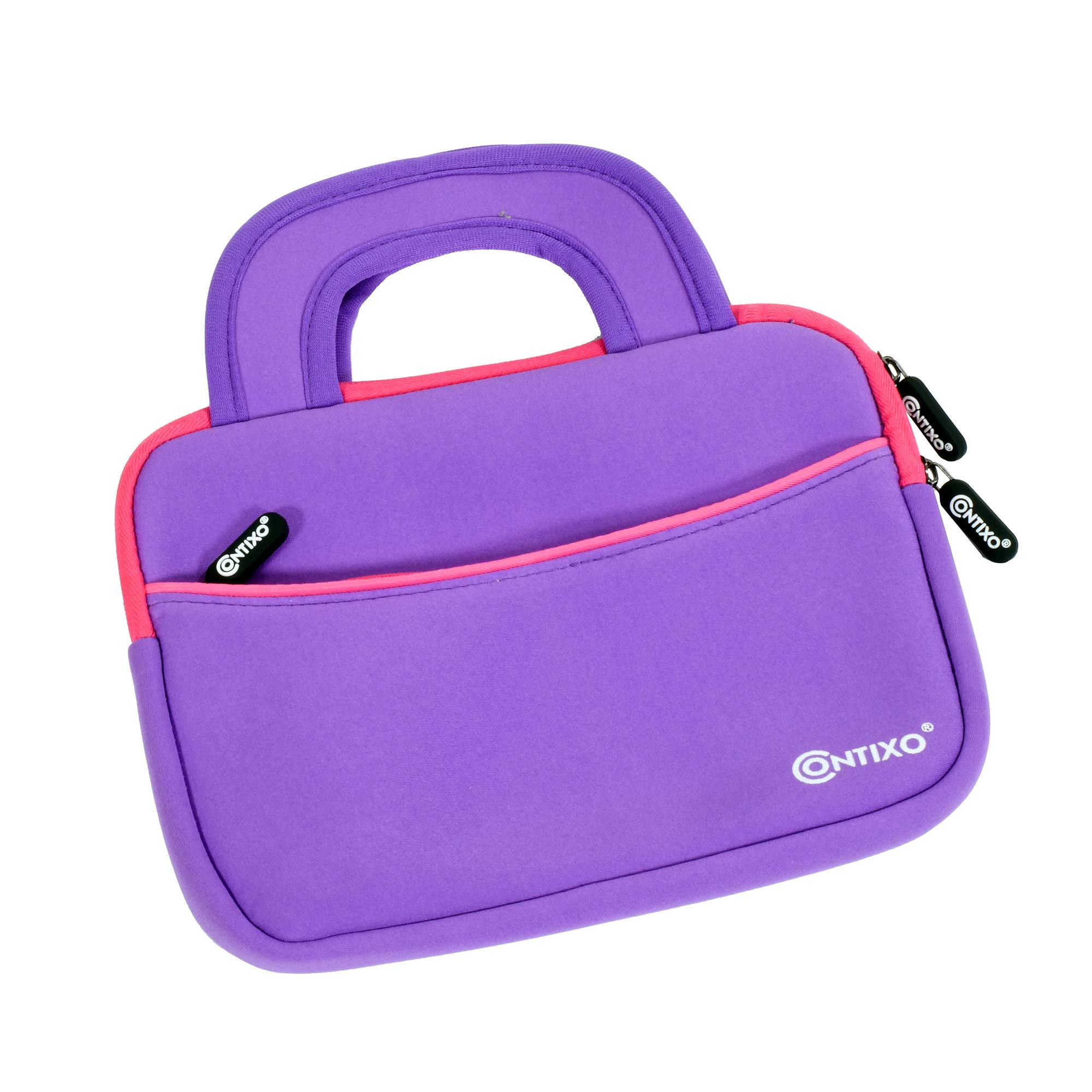 Contixo Kids Tablet, K102 Tablet for Kids and Tablet Sleeve Bag Bundle,10-inch HD, Ages 3-7, Toddler Tablet with Camera, Parental Control, Android 10, 64GB, WiFi, Learning Tablet for Kids - Purple