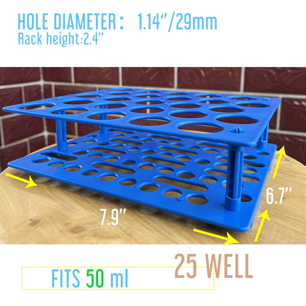GIFTED LUGAR Detachable 50 ml Centrifuge Vial Rack, Test Tube Rack Holder Storage for Laboratory, 25 Well