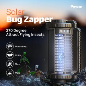 Solar Bug Zapper Outdoor Indoor, 4800V Effective Mosquito Zapper, Cordless IP66 Waterproof Fly Traps, Fly Zapper,Patio and Camping,Garden,Backyard Essentials