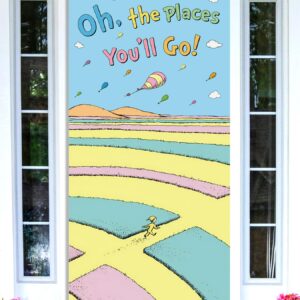 Oh The Places You'll Go Door Cover Graduation Party Decor Front Door Porch Banner Photography Decoration