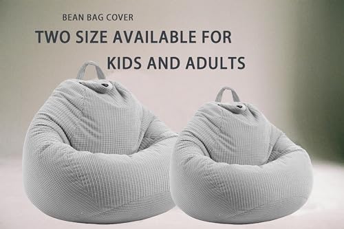 ENBAOHUI 3 Ft Bean Bag Chair Cover (No Filler) Stuffed Animal Storage Bean Bag Cover for Pets Dogs/Cats Bed Corduroy Stuffed for Organizing Plush Toys