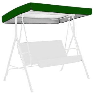 Swing Canopy Replacement, 75x47inch Waterproof Patio Swing Canopy Replacement, Replacement for patio swings with canopy(Green)