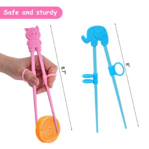 Kidsfantasy 2 Pairs Training Chopsticks learning chopsticks helper for kids, training chopsticks with animals for beginners