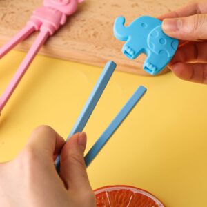 Kidsfantasy 2 Pairs Training Chopsticks learning chopsticks helper for kids, training chopsticks with animals for beginners