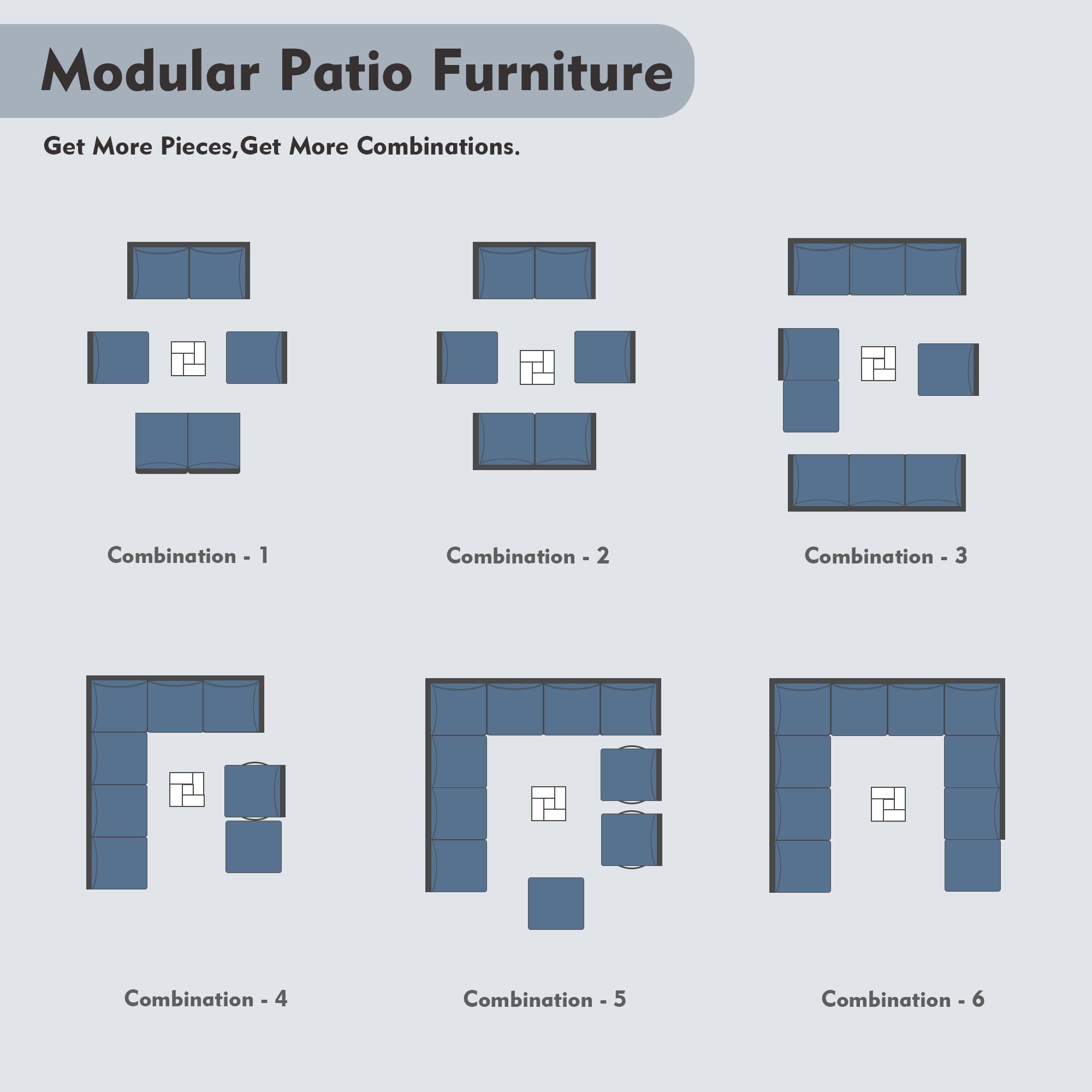 CAODOC 11 Pieces Outdoor Patio Furniture Set, Rattan Wicker Sectional Swivel Rocker Chairs Sets with Fire Pit, Swivel Glider Chairs, and Coffee Table