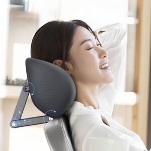 office chair headrest attachment universal, head support cushion for any desk chair, elastic sponge head pillow for ergonomic executive chair, adjustable height & angle upholstered, chair not include