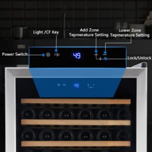 MERXENG 177 Bottles Wine Fridge, Freestanding Compressor Wine Cooler Refrigerator w/Lock,Wine Refrigerator for Red White Wine/Champagne/Beer, 41f-64f Digital Temperature Control Large Wine Cellar