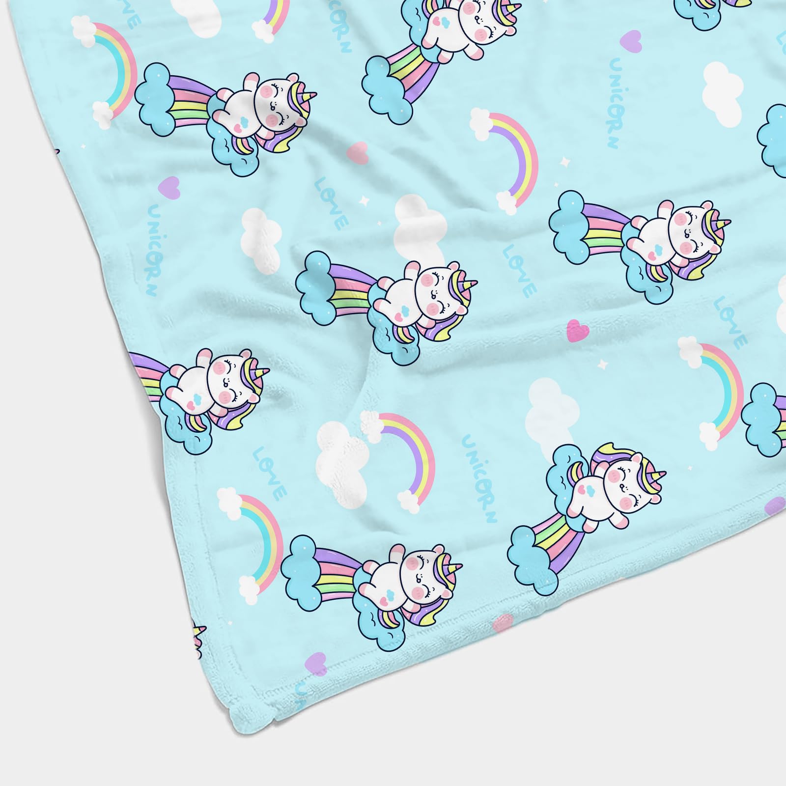 UQBVDET Unicorn Blanket Girfts for Girls Kids 50 X 40 Inches Soft Flannel Throw Blanket for Birthday Couch Bed