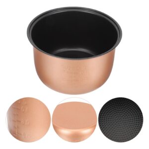 Ciieeo Rice Cooker Inner Pot Aluminum Alloy Rice Cooker Inner Tank Nonstick Cake Pan 2L Cooking Liner Container Only Golden