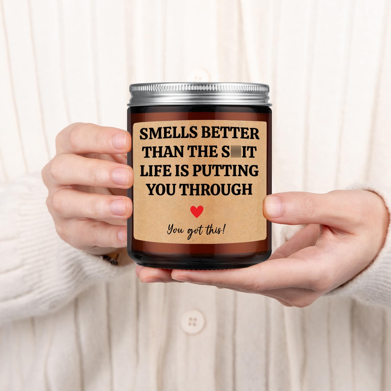 GSPY Scented Candles - Gifts for Hard Times, Cancer Gifts, You Got This Gifts for Women, Get Well Gift - Funny Motivational, Encouragement, Feel Better, After Surgery, Cheer Up Gifts for Women