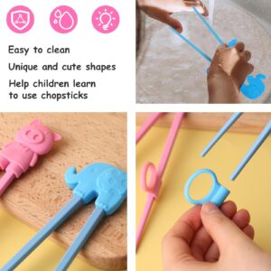 Kidsfantasy 2 Pairs Training Chopsticks learning chopsticks helper for kids, training chopsticks with animals for beginners