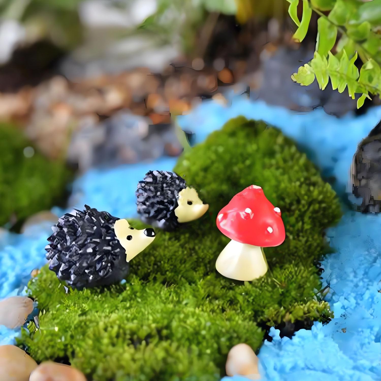 Fairy Garden Accessories, 28Pcs, Miniature Garden Set, Tiny Resin Animal, Miniature Garden Figurines with Moss for DIY Craft, Desktop Decoration